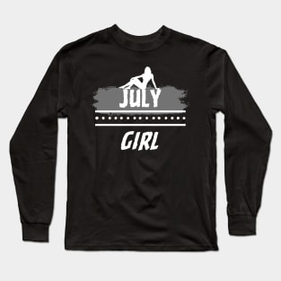 Birthday Gifts for Women July Girl July Woman Pose Style. Long Sleeve T-Shirt